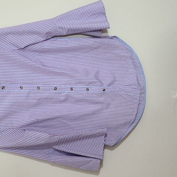 Anthropologie Maeve Button Down Striped Flare Sleeves Size 0 - Picture 3 of 9